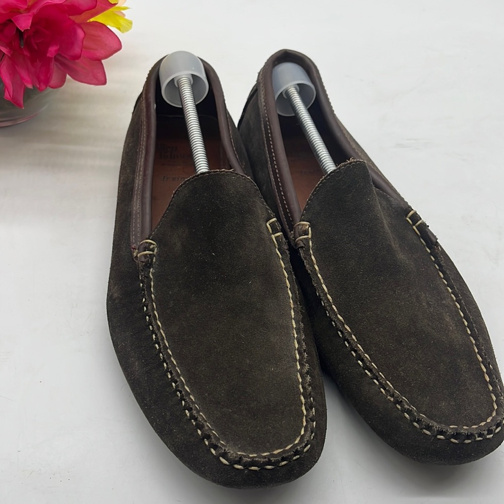 Allen Edmonds Dark Brown Slip On Suede Loafers - Sz 11. MCL1860